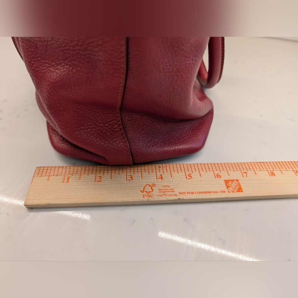 Dooney & Bourke VTG Red Leather Tote Bag, Made In Italy, EUC - Picture 6 of 13